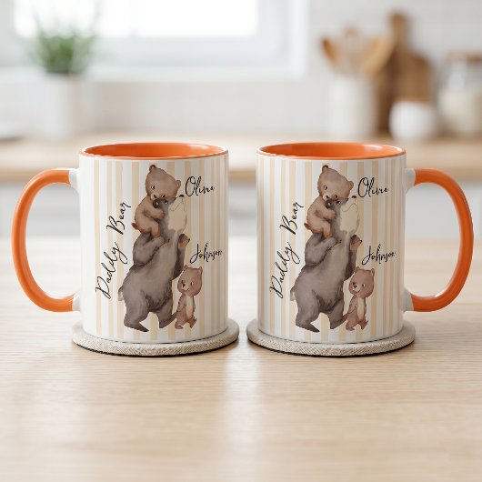 Gestreepte Daddy Beer Vaderdag Cadeau Voor Vader M Mok