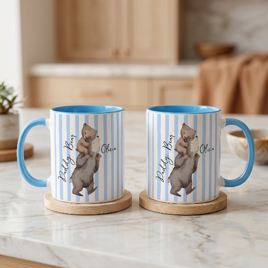Gestreepte Daddy Beer Vaderdag Cadeau Voor Vader M Mok