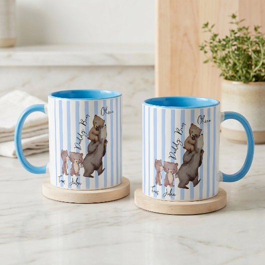 Gestreepte Daddy Beer Vaderdag Cadeau Voor Vader M Mok