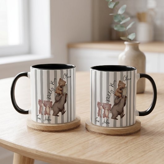 Gestreepte Daddy Beer Vaderdag Cadeau Voor Vader M Mok