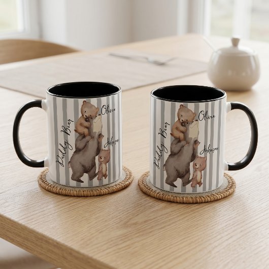 Gestreepte Daddy Beer Vaderdag Cadeau Voor Vader M Mok