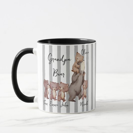 Gestreepte Daddy Beer Vaderdag Cadeau Voor Vader M Mok (Links)