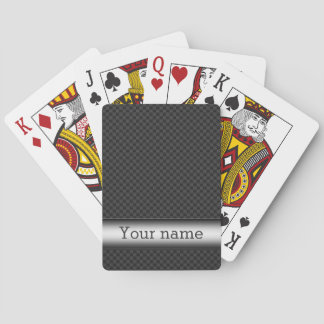 Gestreepte de koolstofvezel van het staal pokerkaarten