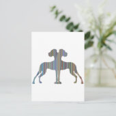 Gestreepte Deense Paar Briefkaart (Staand voorkant)