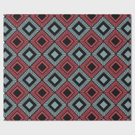 Gestreepte diamanten cadeaupapier (Vlak)