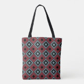 Gestreepte diamanten tote bag (Achterkant)
