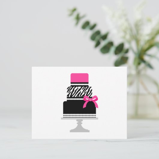 Gestreepte Diva Cake Briefkaart (Staand voorkant)