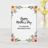 Gestreepte Dochters Liefde Kaart (Gele Bloem)