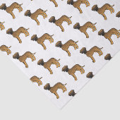 Gestreepte Dog Argwanend Groot Cartoon Hond Patroo Tissuepapier (Detail)