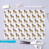 Gestreepte Dog Argwanend Groot Cartoon Hond Patroo Tissuepapier (Craft)