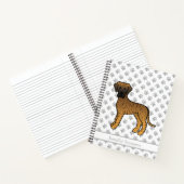 Gestreepte Dog Argwanende Hond & Tekst Notitieboek (Binnen)