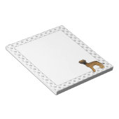 Gestreepte Dog Cute Cartoon Hond Notitieblok (Schuin)