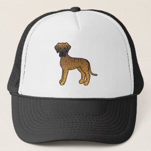 Gestreepte Dog Cute Cartoon Hond Trucker Pet