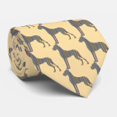 Gestreepte Dog Pattern Stropdas (Opgerold)