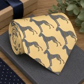 Gestreepte Dog Pattern Stropdas