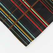 Gestreepte driehoeksvormen met Initialen op zwart Fleece Deken (Hoek)