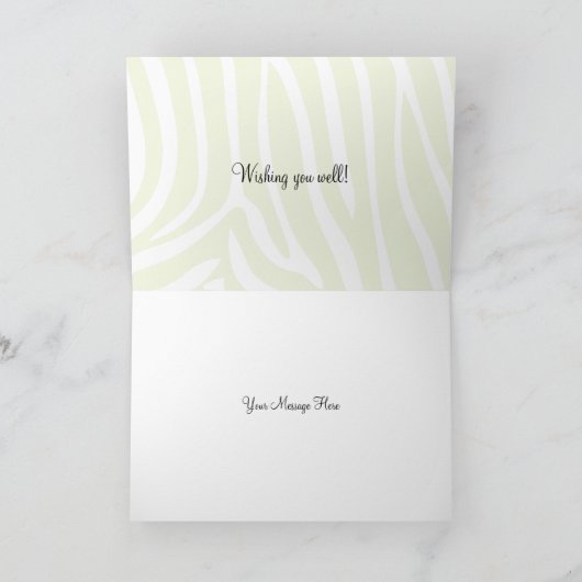 Gestreepte Druk Notitiekaartje (Binnen)