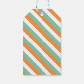 Gestreepte dump truck gepersonaliseerde cadeau Lab Cadeaulabel (Achterkant)