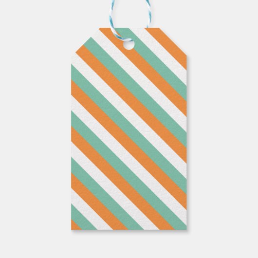 Gestreepte dump truck gepersonaliseerde cadeau Lab Cadeaulabel (Achterkant)