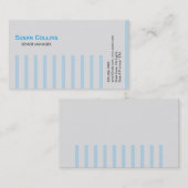 Gestreepte eenvoudige moderne elegante professiona visitekaartje (Voorkant / Achterkant)