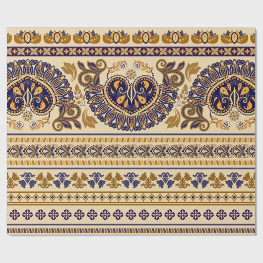 Gestreepte egyptische naadloze patronen. Kleurrijk Cadeaupapier (Vlak)