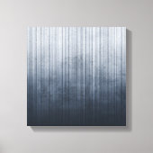 Gestreepte elegante Blauw Grijs Wit rustiek abstra Canvas Afdruk (Voorkant)