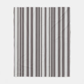 Gestreepte elegante grijs fleece deken (Voorkant)