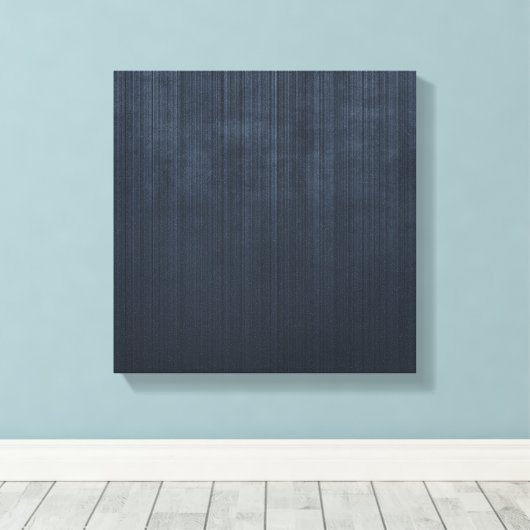 Gestreepte elegante ombre Blauw rustiek abstract Canvas Afdruk (Insitu (Houten vloer))