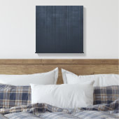 Gestreepte elegante ombre Blauw rustiek abstract Canvas Afdruk (Insitu (Slaapkamer))
