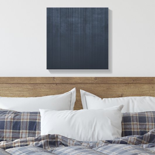 Gestreepte elegante ombre Blauw rustiek abstract Canvas Afdruk (Insitu (Slaapkamer))