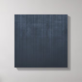 Gestreepte elegante ombre Blauw rustiek abstract Canvas Afdruk (Voorkant)