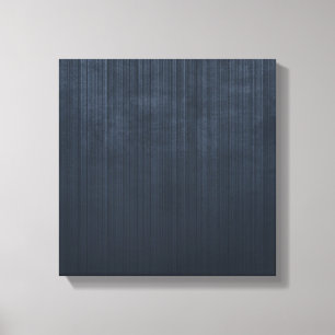 Gestreepte elegante ombre Blauw rustiek abstract Canvas Afdruk