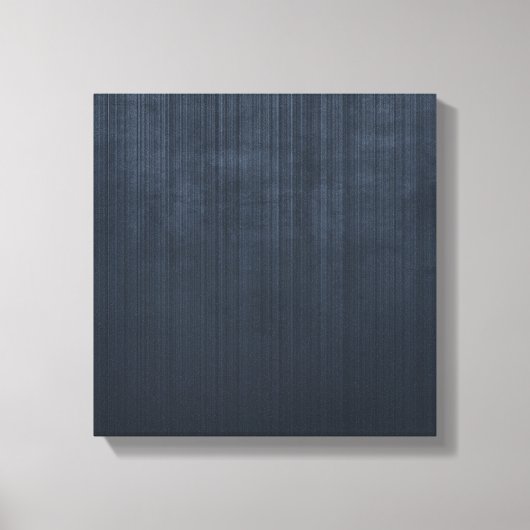 Gestreepte elegante ombre Blauw rustiek abstract Canvas Afdruk (Voorkant)