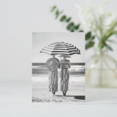 Gestreepte elegantie door het Zee Briefkaart (Staand voorkant)