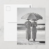 Gestreepte elegantie door het Zee Briefkaart (Voorkant / Achterkant)