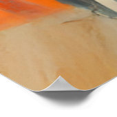 Gestreepte elegantie met bloemen poster (Hoek)
