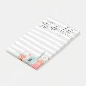 Gestreepte en fleurige persoonlijke takenlijst post-it® notes (Schuin)