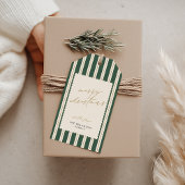 Gestreepte en Geschulpte Kerstcadeaukaartjes Cadeaulabel