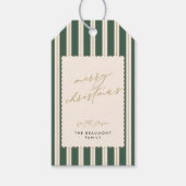 Gestreepte en Geschulpte Kerstcadeaukaartjes Cadeaulabel (Voorkant)