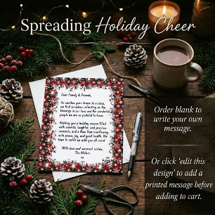 Gestreepte en sneeuw Kerst stationery