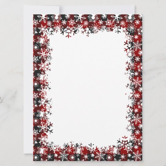 Gestreepte en sneeuw kerstbriefpapier feestdagenkaart (Voorkant)