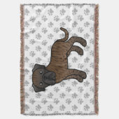 Gestreepte Engelse Mastiff Schattige Cartoon Hond Deken (Voorkant Verticaal)