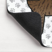 Gestreepte Engelse Mastiff Schattige Cartoon Hond Muismat (Hoek)