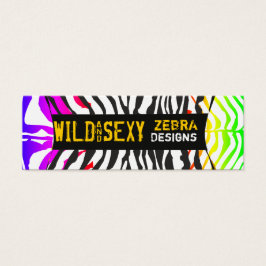 Gestreepte Equids Zebras Pattern Salon Makeup Arti Mini Visitekaartjes