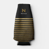 gestreepte fleskoeler met naam flesjeskoeler (Voorkant)