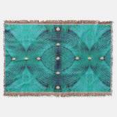 Gestreepte Floor Pattern in Aqua Blues Deken (Voorkant)