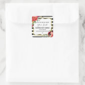 Gestreepte Floral Gold ingelijste sojakaars labels (Tas)