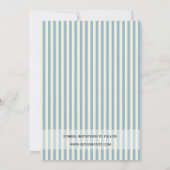 Gestreepte  Foto Sla de datum bruiloft op Kaart (Achterkant)