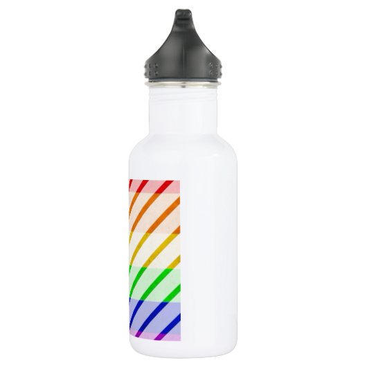 Gestreepte Gay Pride Flag Waterfles (Rechts)