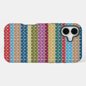Gestreepte Gebreide Stijl iPhone Hoesje (Achterkant horizontaal)